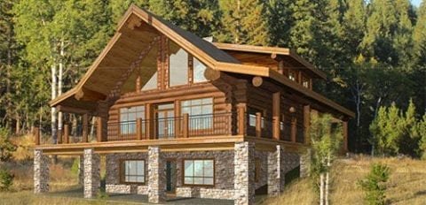 Log Home And Log Cabin Floor Plans | Custom Log Home Plans ...